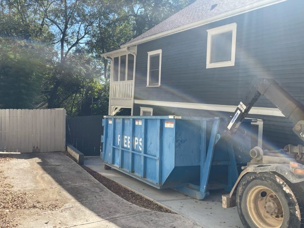 Kirkwood Roofing Job Dumpster