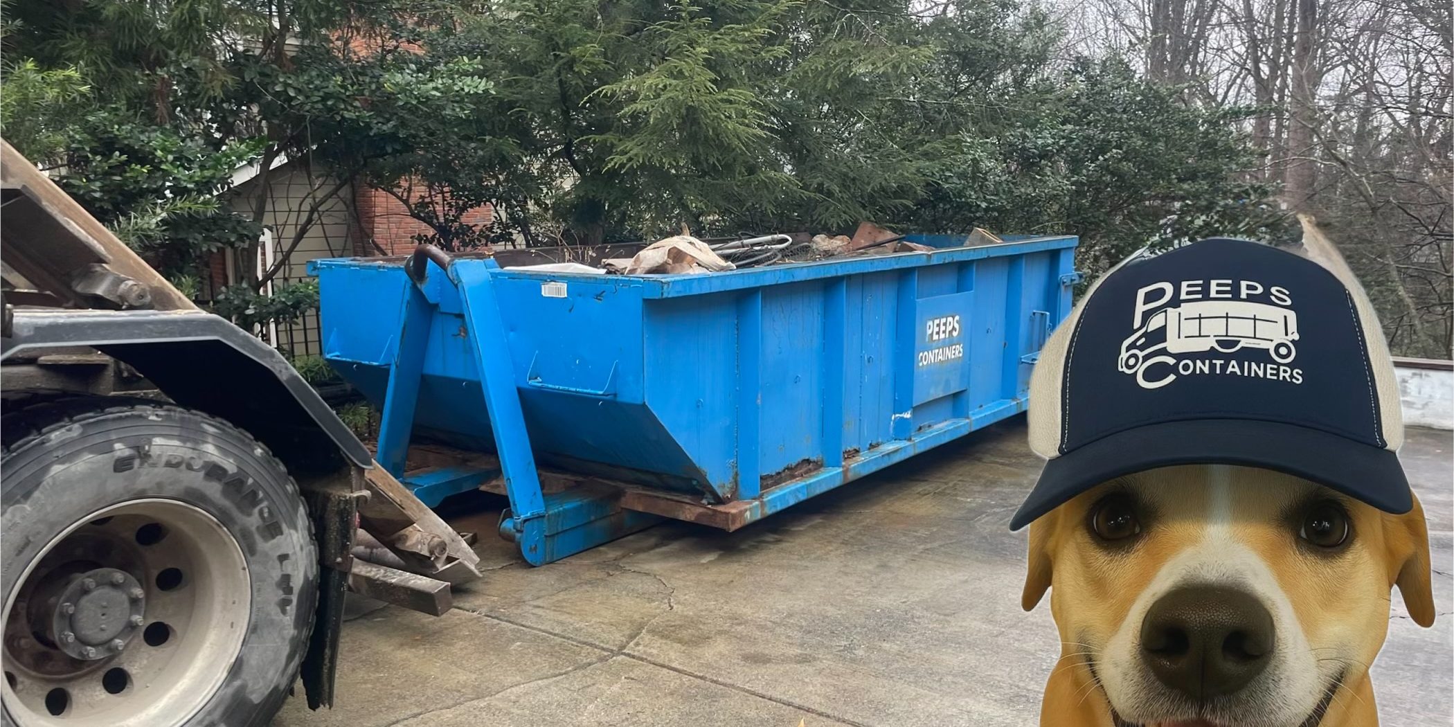15 yards Sandy Springs remodel Roll off dumpster used for construction debris removal in Atlanta