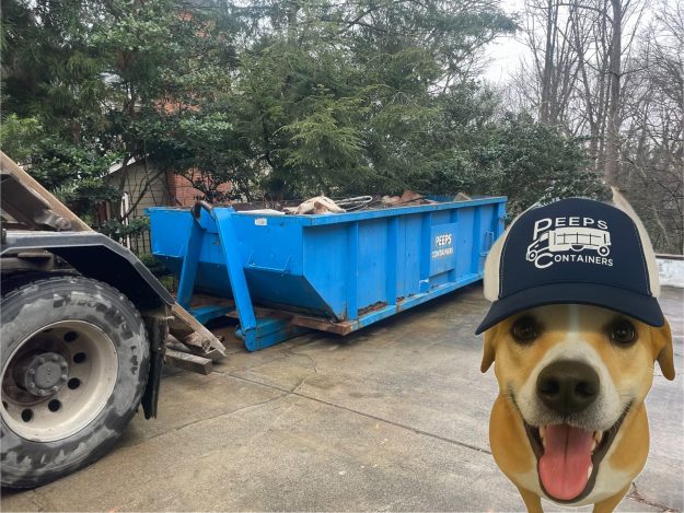 15 yards Sandy Springs remodel Roll off dumpster used for construction debris removal in Atlanta