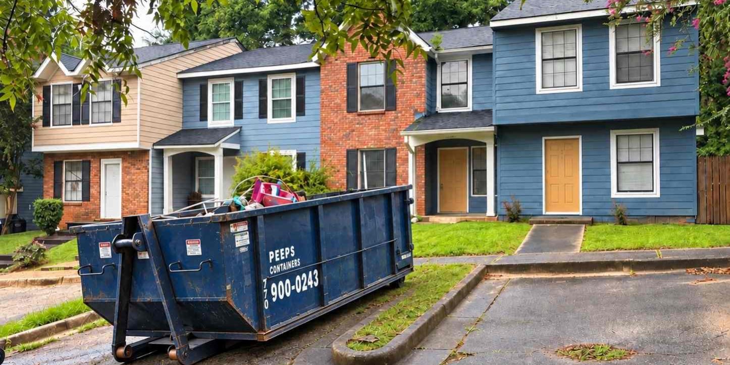 peeps-containers-townhome-property-dumpster-atlanta-area